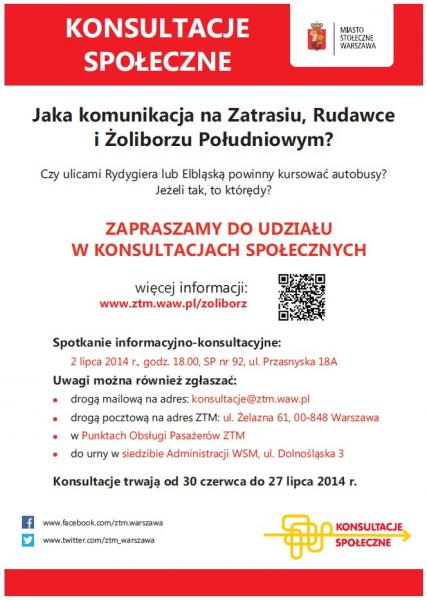 Zapraszamy na spotkanie konsultacyjne na Żoliborzu