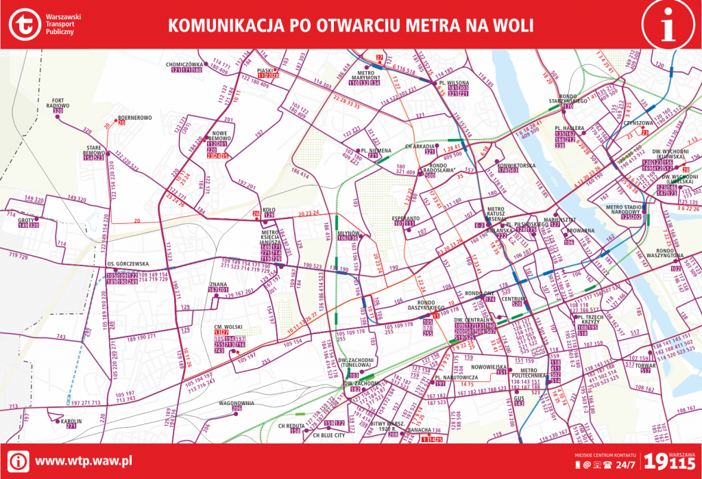 Komunikacja po otwarciu metra na Woli