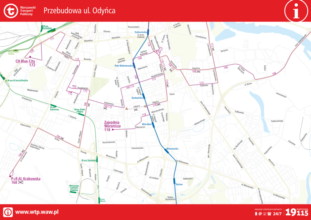 mapka - przebudowa na Odyńca