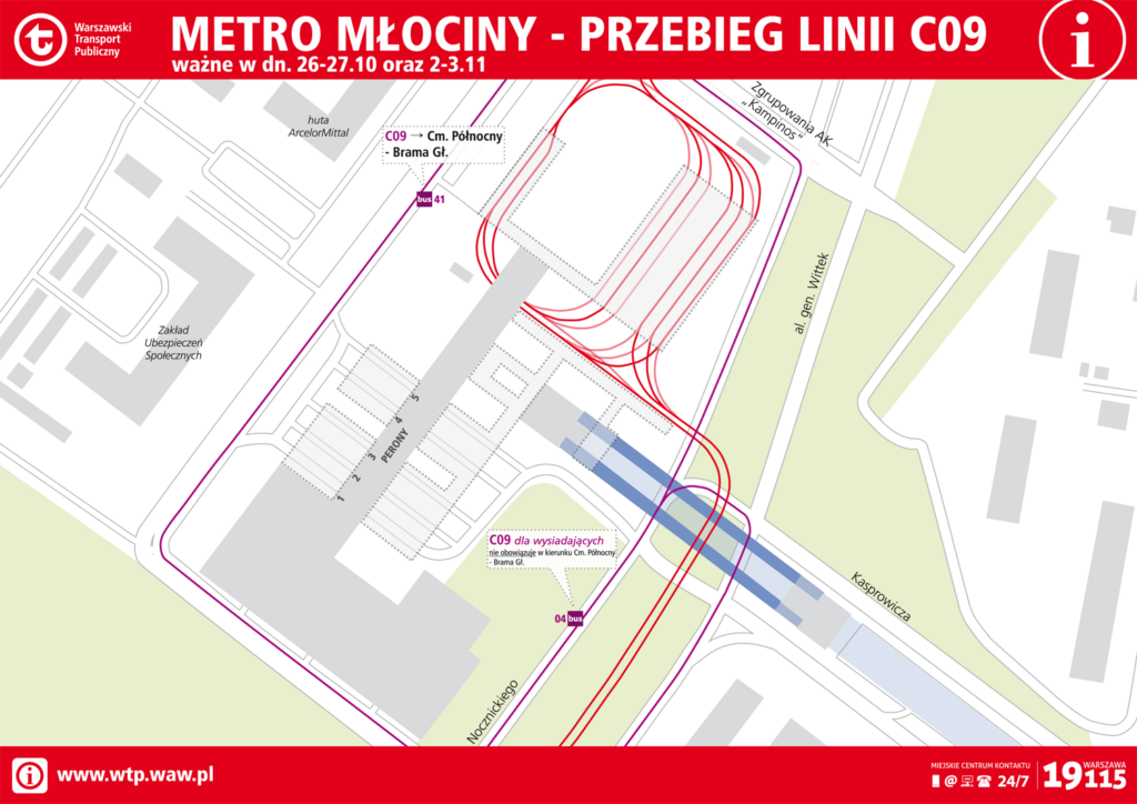 metro Młociny linia C09