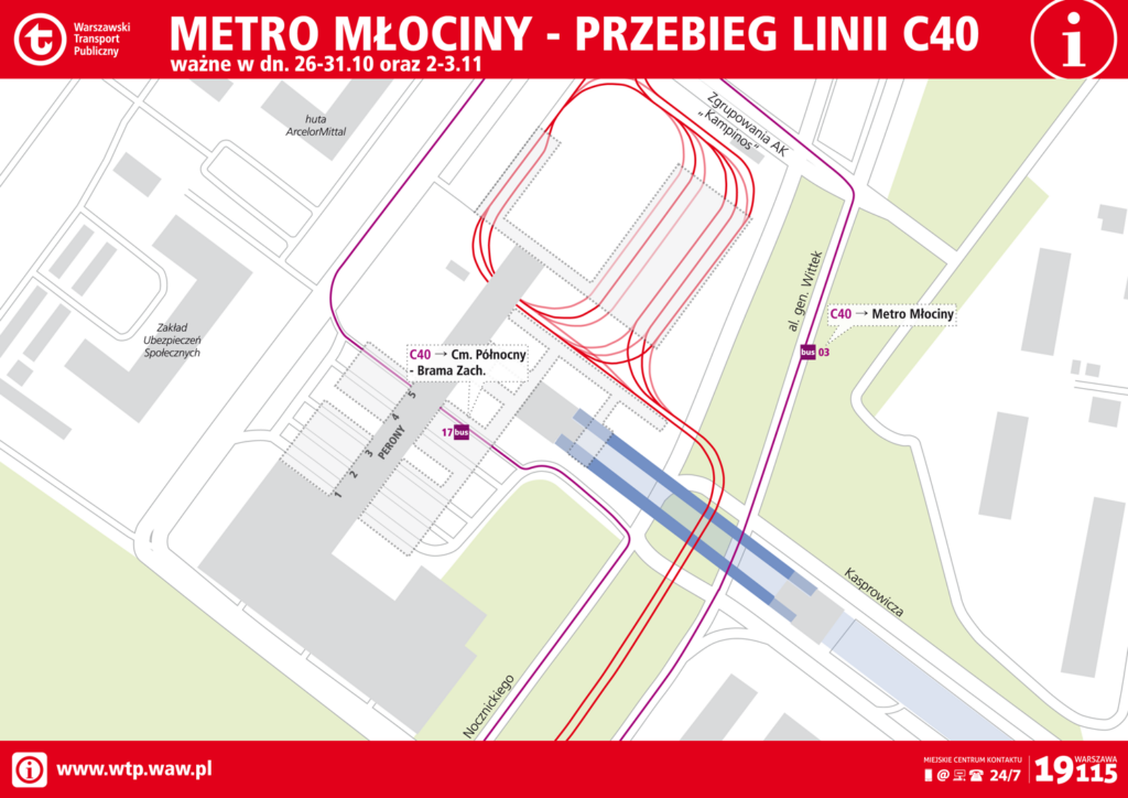 metro Młociny linia C40